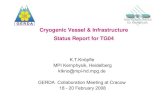 Cryogenic Vessel & Infrastructure Status Report for TG04 · 2nd pickling, passivation & rinsing of inner vessel (4Feb @ 5. o. C ) 08Feb outer vessel pressure test #1 cancelled by