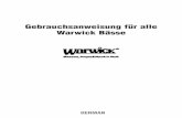 Gebrauchsanweisung für alle Warwick Bässe PDF/Manuals... · Wir wünschen Ihnen nun viel Spaß mit Ihrem Warwick-Bass. Ihr Hans Peter Wilfer 3. Inhaltsverzeichnis 1) Mechaniken