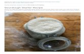 Sourdough Starter Recipe - prepper.wiki · Simply put: a sourdough starter is a live culture of flour and water. Once combined, the culture will begin to ferment which cultivates