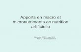 Apports en macro et micronutriments en nutrition artificiellehepatoweb.com/DES/exposes/DES03_2012_CARBONNEL/KLOTZ.pdf · • Hyperglycémie: FDR de morbimortalité en réanimation.