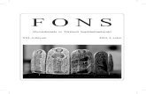 FONS · Fons (Forráskutatás és Történeti Segédtudományok) Lapinformációk Alapítás: A folyóiratot 1993-ban alapította a Levéltáros Hallgatók Egyesülete és a Szent-