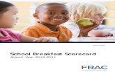 School Breakfast Scorecard - Washington, D.C. · The School Breakfast Program supports child development, improves health, boosts school achievement and student behavior, and reduces