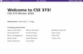 Welcome to CSE 373! · Brian Chan Jade Watkins Yuma Tou Elena Spasova Lea Quan. L01: Welcome CSE373, Winter 2020 Lecture Outline Introduction: Why Data Structures and Algorithms?
