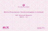 Report-2014 … · BIRLA PRECISION TECHNOLOGIES LIMITED Registered Office: B-15/4, M.I.D.C., Waluj, Aurangabad – 431 133 (M.S.) Tel. No.: (0240) 2554300, Fax No.: (0240) 2554302