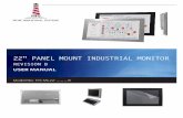 22 PANEL MOUNT INDUSTRIAL MONITOR - Hope Industrial Systems€¦ · When purchased directly from Hope Industrial Systems, you may contact technical support for disposal arrangements.
