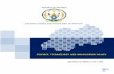SCIENCE, TECHNOLOGY AND INNOVATION POLICY · STI Policy Landscape Over the last 20 years, Rwanda has registered a steady economic growth averaging around 7% annually. This period