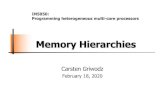 Memory Hierarchies - Forsiden · Swapping and paging §Memory overlays −explicitchoice of moving pages into a physical address space −workswithout MMU, for embedded systems §Swapping