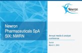Newron Pharmaceuticals SpA SIX: NWRN · 3/27/2019  · Newron Pharmaceuticals SpA SIX: NWRN Zurich March 1, 2016 Annual media & analyst conference