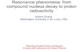 Resonance phenomena: from compound nucleus decay to … · compound nucleus decay to proton radioactivity Robert Charity ... continuum. In the single-particle model, we need a barrier