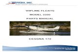 PMAN, 2350, CESSNA172 - Wipaire · 2020. 4. 9. · wipline model 2350 float parts manual. 1002168 • rev h page . 5. of . 109. log of revisions revision pages effected description