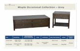 Maple Occasional Collection – Grey · 2018. 11. 19. · Maple EndTable -Grey H25" W24" D24" H13" W29" D28" 415/5.65cft 24kg/53lbs . Title: Microsoft PowerPoint - Rustique Catalogue