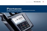 Portavo - knick.be · Introducing Portavo from Knick, the first mobile analyzers for pH, ORP, conductivity, and oxygen with digital Memosens technology. Functionality Analog and optical