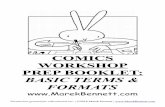COMICS WORKSHOP PREP BOOKLET - WordPress.com€¦ · COMICS A SEQUENCE OF IMAGES*- CoNVEh'lNG OR NARRATIVE. WOO ARE A MEDIUM! SUGGESTED PAGE FORMAT for ARTWORK: PAGE DIMENSIONS: Use