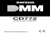 CD772 - sanwa-meter.co.jp€¦ · (“XXXXXX” will appear on the display.) Remarks: •The RANGE HOLD button does not work with the (000), (00), (00) and (00) functions. 4-6 Relative