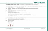 MATERIAL SAFETY DATA SHEET DEUREX F 6001 W SECTION 1 ... · Perfluoroisobutylene (PFIB) At Elevated Temperatures - above 380 °C Toxic Vapor, Gas, Particulate At Elevated Temperatures
