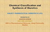 Chemical Classification and Synthesis of Diuretics Chemical... · •Furosemide is a diuretic used in the treatment of congestive heart failure, hypertension and edema. Dose-•Oral,