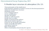 9. Double layer structure & adsorption (Ch. 13) · 2020. 1. 9. · Thermodynamics of the double layer Experimental evaluation of surface excesses & electrical parameters Models for