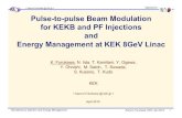 < kazuro.furukawa @ kek.jp > WAO2010 Pulse-to-pulse Beam ... · Simultaneous Injection and Energy Management Kazuro Furukawa, KEK, Apr.2010. WAO2010 5 Fast beam switching or