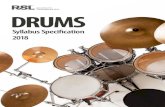Rockschool Drums 2018 Syllabus Specification · 4 Rockschool Drums Syllabus Specifications 2018 Acknowledgements (continued) Development Team (2018) Syllabus Designer Nik Preston