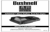 ADVANCE™ Micro Reflex Red Dot Sight...3 ENGLISH Congratulations on your purchase of the Bushnell® AR Optics AR750006 ADVANCE Micro Reflex red dot sight. Featuring a 5 MOA red dot