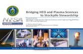 Bridging HED and Plasma Sciences to Stockpile Stewardship · Triton He + + Tr ansport T rt PdV/dt dT/dx Confiningshell Cond Cond Hyd T i Hyd DT Scat Compton Bremmstrahlung Transport
