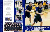 Season Highlights WELCOME TO RIDGEBACK COUNTRYcobaonline.net/Badminton Recruiting Guide 2018.pdfearned one silver medal finish (2012) and won the bronze team medal on 10 occasions.
