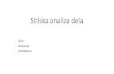 Stilska analiza dela - vtsns.edu.rsvtsns.edu.rs/wp-content/uploads/2015/12/stilska-analiza.pdf · Stilska analiza dela - Slika - Skulptura - Arhitektura. Slika - Kompozicija i Osa