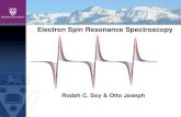 Electron Spin Resonance Spectroscopy...Background Electron Spin Resonance (ESR) or Electron paramagnetic resonance Spectroscopy (EPR): powerful non-destructive magnetic resonance spectroscopic