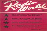 RADIO WORLD€¦ · THE AUSTRALASIAN RADIO WORLD j Devoted entirely to Technical Radio I and incorporating ALL-WAVE ALL-WORLD DX NEWS * PROPRIETOR - A.. G. HULL * Technical Editor