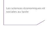 Les sciences économiques et sociales au lycéeblog.ac- · PDF file Mathématiques Numériques et sciences informatiques Physique-chimie Sciences de la vie et de la Terre Sciences