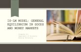 IS-LM MODEL: GENERAL EQUILIBRIUM IN GOODS AND MONEY …dpliu.weebly.com/uploads/2/4/2/2/24228149/l05_eng.pdf · PARTIAL vs. GENERAL EQUILIBRIUM Income expenditure model sheds light