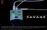 SAVAGE...A BEAUTIFUL ENHANCER, ABLE TO MAGNIFY THE TONE OF THE GUITAR/AMPLIFIER DUO INPUT IMPEDANCE : 260 KΩ OUTPUT IMPEDANCE : 1.8 KΩ SUPPLY : 9V …