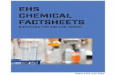 EHS Chemical FactSHEETS - Reuel Group · FactSHEETS (COMPILED for CBE Lab users) ISSUE DATE: JAN 2020. ... Chemistry Stores, (515) 294-0203 or by calling EH&S at (515) 294-5359. Proper