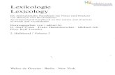 Lexikologie Lexicology · Inhalt/Contents 2. Halbband/Volume 2 XXIV. Methodologie der Lexikologie Methodology of Lexicology 117. Peter Schlobinski, Intuition und Empirie in der Lexikologie