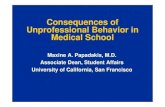 Consequences of Unprofessional Behavior in Medical School · Age/20 years 1.6