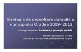 de dezvoltare durabilă a municipiului Oradea 2009 2013 bun.pdf · Ingrijiri la domiciliu Ingrijiri paleative Cantina sociala Servicii de informare si consiliere Prestatii sociale: