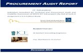PROCUREMENT AUDIT REPORT · PDF file PROCUREMENT AUDIT REPORT 11- Sub projects Individual Consultant for Technical and Procurement Audit and Usability Assessment of MDP3-W1 Sub-projects