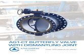 AG1-CT BUTTERFLY VALVE WITH DISMANTLING JOINT...Coating: Protegol PU 32-45. Bearing bush: Teflon covered carbon Steel. Gearbox, IP67 Conection flange ISO 5211 Mobile part of the body