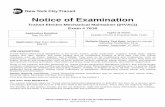 Notice of Examination - MTAweb.mta.info/nyct/hr/pdf_exams/7616.pdf · Transit Electro-Mechanical Maintainers in the HVAC section, under supervision, maintain, install, clean, adjust,
