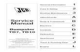 JCB Tracked Dumpster TD7 Service Repair Manual SN：1008000 Onwards