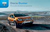 Ponuda dodatne opreme - Renault€¦ · 2 Dacia Duster 1 2 3 1 - 2 - 3 1 DODATNA KROVNA SVJETLA Uživajte u sigurnoj vožnji. Dodatna krovna svjetla osiguravaju bolju vidljivost na