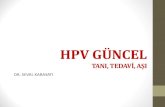 HPV GÜNCEL TANI, TEDAVİ, AŞI - Koru Hastanesi · 2020. 7. 10. · HPV •Süper grup A (Alfa papilomaviruslar) HPV 6 ve 11: Cinsel yolla bulaşan (low risk) HPV 16 ve 18: Yüksek
