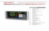 E-Series Digital Readout System - Newall Electronics Manual - UK.pdfE-Series Digital Readout System NEWALL MEASUREMENT SYSTEMS LTD CONTENTS 2 INTRODUCTION 2 TECHNICAL SPECIFICATIONS