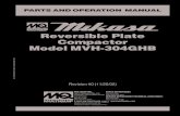 Reversible Plate Compactor Model MVH-304GHB · reversible plate compactor. Rotating parts can cause injury if contacted. DO NOT leave reversible plate compactor with engine running.