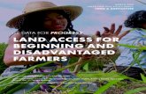 DATA FOR RR LAND ACCESS FOR BEGINNING AND … · farm income.3 The lack of sufficient federal support for all but monolithic farming creates prohibitive barriers for new farmers who