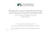 Student Learning Outcomes Handbook...2 | SLO Handbook Table of Contents: An Introduction to Student Learning Outcomes and Assessment 3 . The Role of Student Learning Outcomes in the