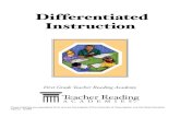 First Grade Teacher Reading Academy - Differentiated Instructionbuildingrti.utexas.org/sites/default/files/documents/1... · 2016. 11. 1. · Synonyms and Antonyms 1TRA: Differentiated