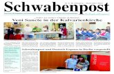 Nr. 9. IX. Jahrgang — September 2016 Schwabenpost · Veni Sancte in der Kalvarienkirche Schwabenpost Neue Serie: ... Schwabenpost und Deutsch Express in Berlin vorgestellt Am 27.