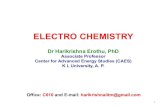 ELECTRO CHEMISTRY€¦ · equation, Cell emf measurement, Reversible and irreversible cells, Concentration cells, Reference electrodes-Determination of pH using glass electrode. Storage
