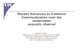 Recent Advances in Coherent Communication over the ...faculty.washington.edu/jar7/research/UWA/RitceyEEColloq.pdf · Recent Advances in Coherent Communication over the underwater